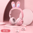 Rabbit Ear Headphones Wireless Luminous Extendable